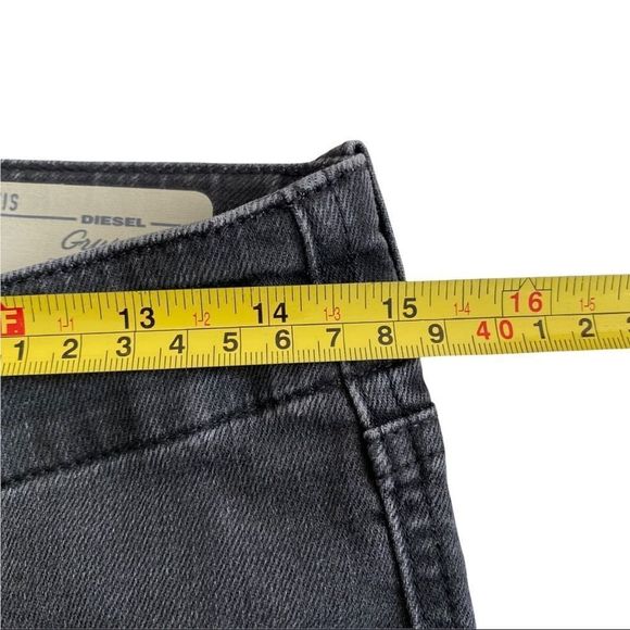 Diesel grupee super skinny black denim jeans size 26x32 nwt - Picture 10 of 10